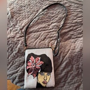 Stylish Black and Pink Crossbody Bag